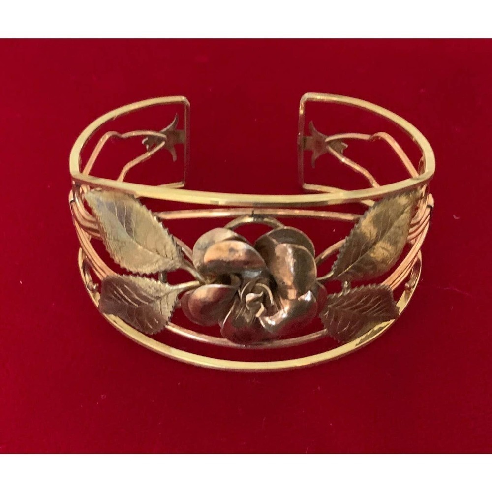 Vintage Rose Cuff Bracelet